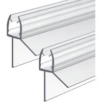 IMPTS Türbodendichtung Dichtung Dusche Ersatzdichtung Duschkabine Wasserabweiser, L: 100 cm, (Packung-Set, 2-St., Wasserabweisende Duschdichtung für Glastür mit Glasstärke 5mm / 6mm), Ersatz Türdichtung Mit verlängerten Gummilippen