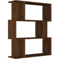 vidaXL Bücherregal Bücherregal/Raumteiler Braun Eiche 80x24x96 cm Holzwerkstoff, 1-tlg.