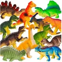 KRUZZEL Spielfigur Dinosaurier Kinderspielzeug, (Spar-Set, 1-tlg., Dino Fans Tiere), 12 Dinosaurierfiguren