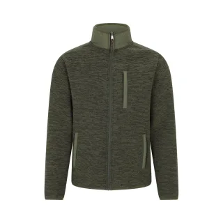Mountain Warehouse - "Hayfield" Fleece-Oberteil für Herren, Durchgehender Reißverschluss, Kunstfell gefüttert (Khakigrün)