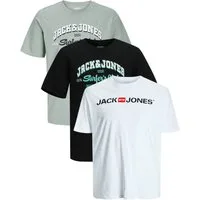 Jack & Jones PlusSize Print-Shirt (Spar-Set, 3er-Pack) Big Size Shirt Übergrößen Shirt