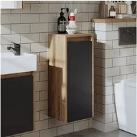 Roomart Badmöbel-Set MINI 50 hängend, 25 cm tief, Soft-Close, Keramikbecken in 5 Farben, (Komplett-Set für Badezimmer, Gäste WC, Unterschrank mit Waschbecken, Seitenschrank, Spiegelschrank), Soft-Close, Wandmontage, Keramikbecken inkl., 5 Farben, 25 