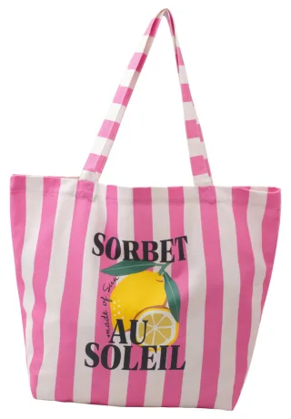 Street One - Shopper mit Streifen pink/weiß