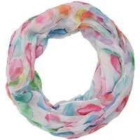 MIRROSI Loop Damen Schal mit Kreis-Muster Weich, Schlauchschal, (zweimal um den Hals wickelbar, ca.45x75cm), Damen Halstuch ideal für Frühling, Sommer oder Herbst