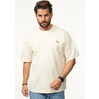 SOULSTAR T-Shirt mit Stickerei Herren Oversize-Fit Kurzarm Shirt mit Rundhals-Ausschnitt