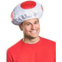 Disguise Kostüm Toad Pilz-Mütze Nintendo Lizenzartikel weiss-rot