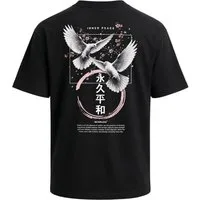 Neverless Oversize-Shirt Herren T-Shirt - Design inner peace sakura - Oversized Relaxed Fit mit Print