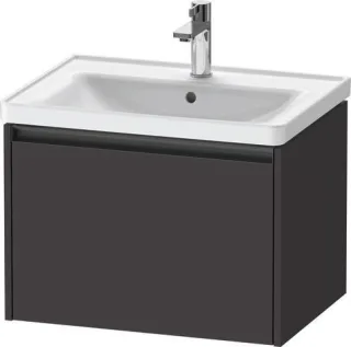 Duravit Ketho.2 Waschtischunterbau wandhängend Graphit Supermatt 634x455x440 mm - K25082080800000 K25082080800000