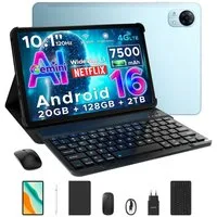DOOGEE TabG5 10'' Tablet mit Tastatur, Android 16, 120Hz, 7500 mAh, ultradünn Tablet (10", 3 GB, Android 16, 8 MP, T7200 Octa-Core, Gemini AI, 4G LTE/5G WIFI, Widevine L1/Face ID)