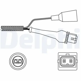 Delphi Lambdasonde vor Katalysator Audi Chrysler Dodge Peugeot Renault VW YUGO