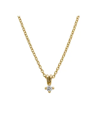 Lyomi Anhänger mit Kette 585/- Gelbgold 1 synth. Diam. 0,15 ct.