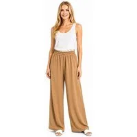 Worldclassca Stoffhose Worldclassca Crinkle-Hose Stoffhose Strandhose Weite Sommerhose Leicht Neue Kollektion - Stilvolle und gemütliche Sommer Mode für Damen