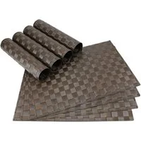 matches21 HOME & HOBBY Platzset Tischset MODERN braun 8er Tischunterlage als Tischdeko, (8-St), modernes Esstisch Platzdeckchen als abwaschbarer Tischuntersetzer