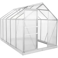 Zelsius Gewächshaus Aluminium Gewächshaus mit Fundament, 310 x 190 cm, 6 mm Hohlkammerplat, BxTxH: 190 x 310 x 190 cm