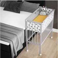 VitaliSpa® Beistellbett Sophie, Grau, 40 x 90 cm 2 Seitenschienen, 1-tlg.