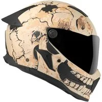 Bogotto Motorradhelm Rapto Skull Helm, vorbereitet für Kommunikationssystem,geeignet für Brillenträger,v
