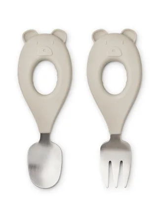 Liewood Stanley Besteckset Mr Bear sandy