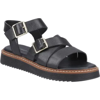 Hush Puppies Cady Damen Sandalen Aus Schwarzem Leder