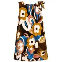 ITALY VIBES Sommerkleid - weiches Etuikleid mit abstraktem Print und Band - Damenkleid ONE SIZE - passend von Größen S bis L
