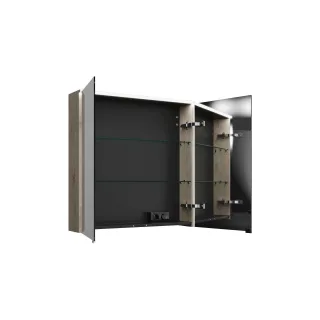 Burgbad Spiegelschrank Eqio 800x800x170 Eiche Dekor Flanelle, SPGS080F2632 SPGS080F2632
