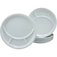 CreaTable Fondueteller Essteller Universal, (4 St), Teller Set, 4 Personen, Porzellan, spülmaschinenfest, Made in Europe