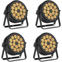 ZonQoonz Discolicht 108W LED PAR RGBW Bühnenlicht DMX & Sound-control für Hochzeiten Party