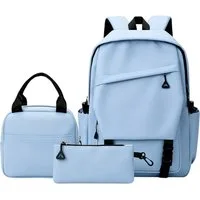 Mutig Schulrucksack Schulrucksack Jungen Mädchen Teenager 3-teiliges Set (Leichte Schultasche Casual Daypack, College Laptop-Rucksack, 3-tlg., für Männer Frauen, für Sports High School Backpack), mit Lunch Bag und Federmäppchen