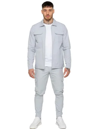 Enzo | Herren Cargo Shacket Trainingsanzug Set