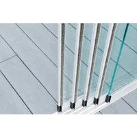 Terrasse2000 Glasschiebetür Winddichtprofil Aluminium mit Bürstendichtung für Glasschiebetüren (3-St)