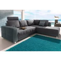 Jockenhöfer Gruppe Ecksofa Orlando L-Form, B: 257 cm, mit Bettfunktion, Bettkasten, Zierkissen & Kopfstützen