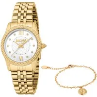 Just Cavalli Time Quarzuhr Sublime JC1L360M0055, (Set, 2-tlg., mit Schmuckarmband), Armbanduhr, Damenuhr, Edelstahlarmband, Ideal auch als Geschenk