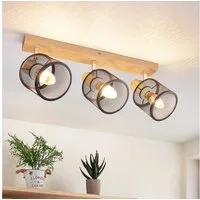 ZMH Deckenstrahler Wohnzimmer 3 Flammig Schwenkbar 350° E14 Deckenleuchte Schlafzimmer, Elegante Schlichtheit, ohne Leuchtmittel, Moderne Ästhetik mit industrieller Note
