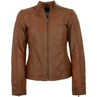 7eleven Lederjacke Eliza 7eleven - Damen Lederjacke Lammnappa cognac