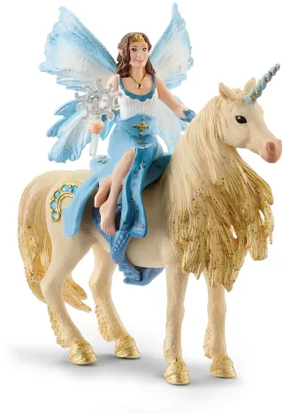 Schleich 42508 - Eyelas Ausritt auf Goldeinhorn: mit Sattel und Zepter