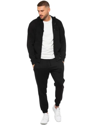 Enzo | Herren Zip Hoodie Trainingsanzug Set - Schwarz