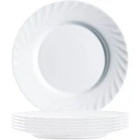 Arcoroc Speiseteller Arcoroc Trianon White Teller flach 24,5 cm 6er Set