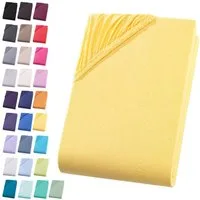 Visaggio Spannbettlaken Jersey aus 100% Baumwolle Spannbetttuch Bettlaken, Jersey, Gummizug: rundum, Spannbettlaken, für Matratzenhöhen bis 22 cm, Steghöhe 30 cm