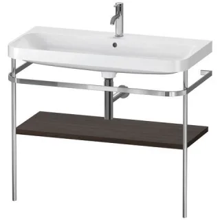 Duravit Happy D.2 Plus c-shaped Set mit Metallkonsole Nussbaum gebürstet Matt 975x490x850 mm - HP483 HP4838O6969