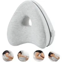 LuxusKollektion Seitenschläferkissen Ergonomisches Kniekissen für Seitenschläfer mit Memory Foam-Licht Grau
