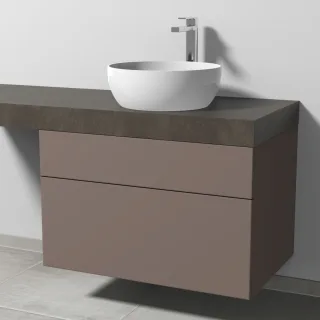 Sanipa Waschtischunterbau mit Auszügen 2morrow (P3317) 510x800x520 Taupe-Matt, P33171T P33171T