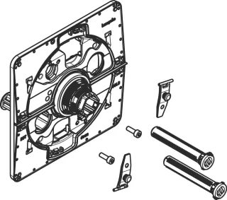Hansgrohe ShowerSel.Trägerrosette E Qinkl.Stopf.Schraub.Ausgl.Heb., 94971000 94971000