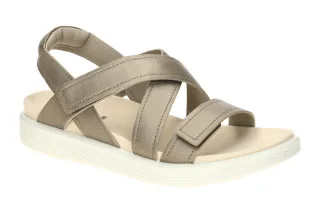Ecco Soft Sandal 238813 Grau Pure Cashmere Metallic Damen Sandalette