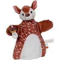 Nici Schmusetuch My first NICI, Handpuppe Rehkitz 2in1 26x25 cm, sanfte Materialmix aus glattem und geripptem Plüsch