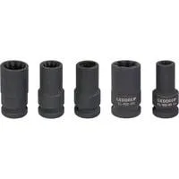 Steckschlüssel-Satz Bremsen, 5-teilig schwarz, Sonderprofile (KL-0112-9)