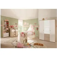 Bega Consult Babyzimmer-Komplettset Babyzimmer Wiki 4-tlg Sonoma Eiche Dekor Schrank 3 Türig, (4-tlg)