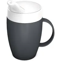 Ornamin Schnabelbecher Becher mit Trink-Trick mit Schnabelaufsatz/Trinkaufsatz, 2-tlg., Kunststoff, Trinkhilfe l Alltagshilfe l Schnabeltasse l Made in Germany