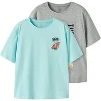 Name It Kurzarmshirt NKMVAGNO 2P SS LOOSE TOP (Packung, 2-tlg)