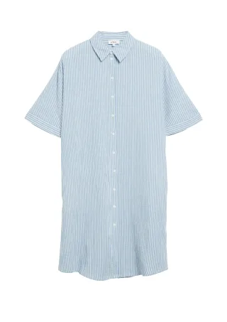 s.Oliver - Kleid blau/weiß - Gr. - 36