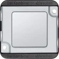 Abdeckung für Relais, Rollladenmehrfachsteuerrelais, Summer, Leistungszusätze, KNX-Unterputzgeräte ohne Rahmen silber, Retail
