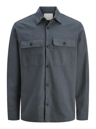 JACK&JONES - JPRCCRAYMOND SPRING SOLID OVERSHIRT SN india ink - Gr. - L